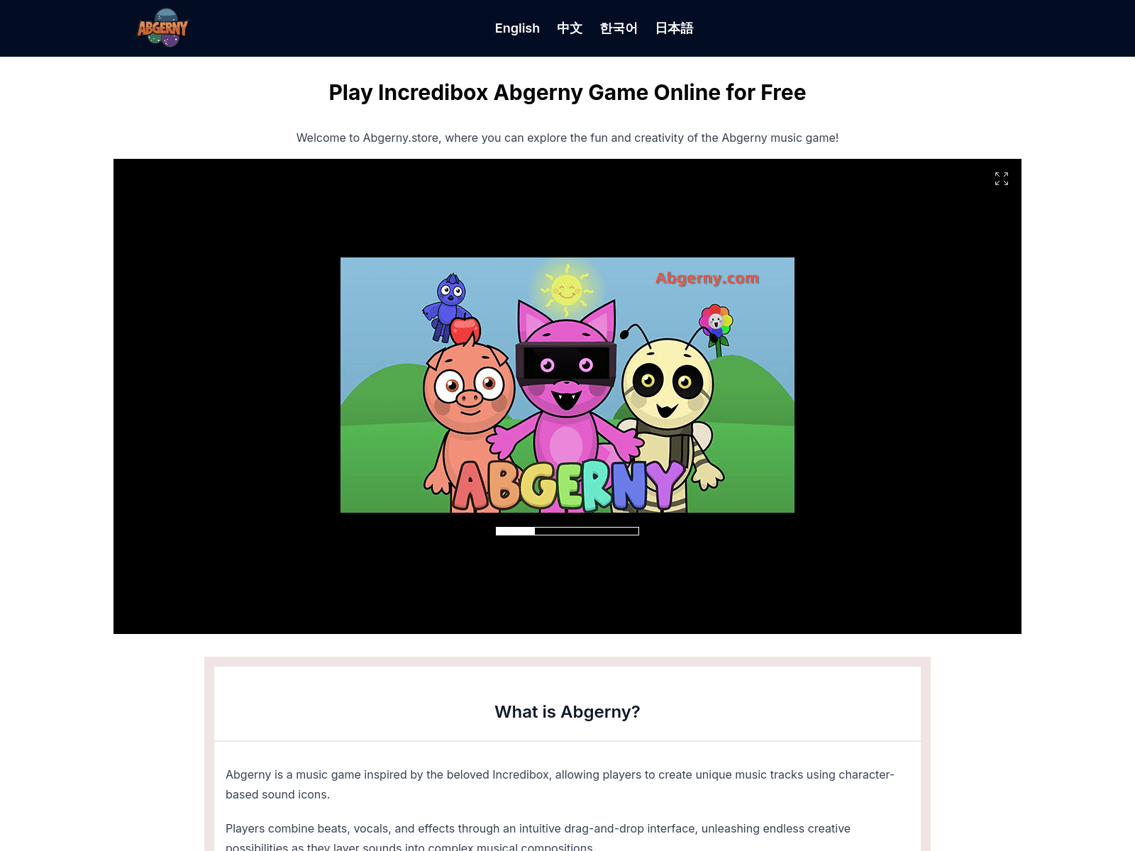 Abgerny.store: A free online music game inspired by Incredibox,  featuring drag-and-drop sound mixing and character-based visuals.
