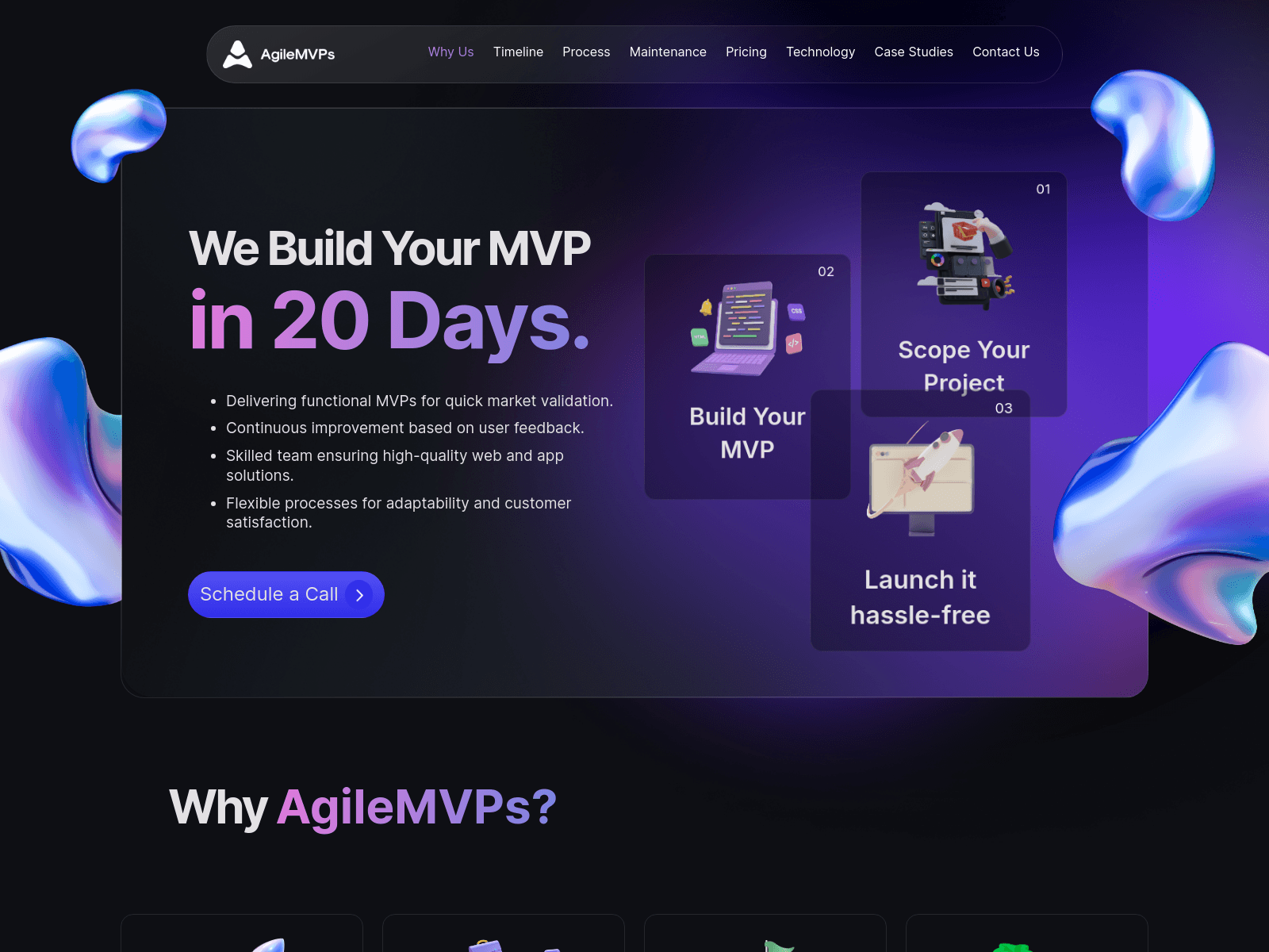 AgileMVPs builds your Minimum Viable Product (MVP) in 20 days, offering fast, affordable development and launch services.
