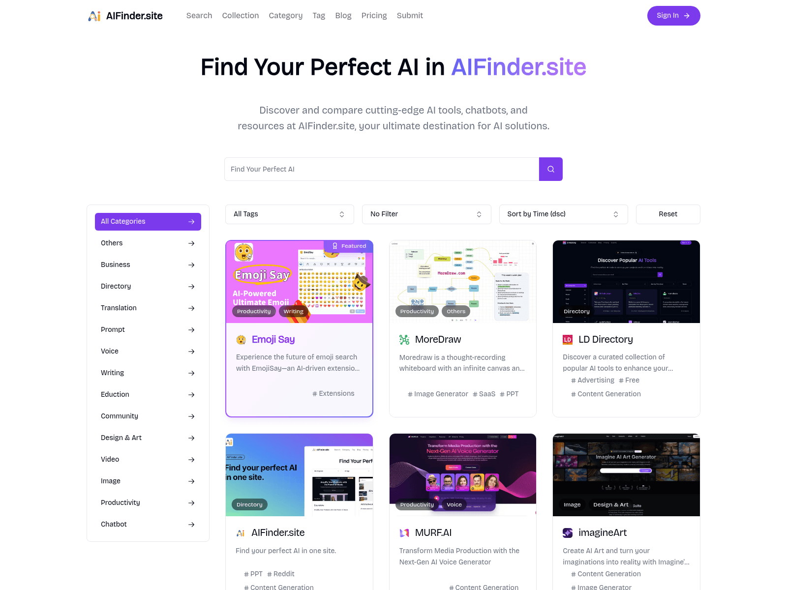 AIFinder.site: Discover and compare cutting-edge AI tools, chatbots, and resources.
