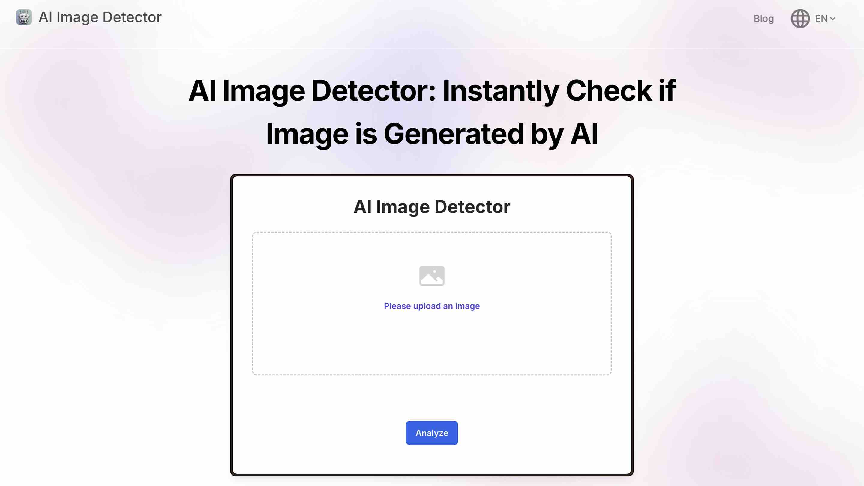 Instantly Check if Image is Generated by AI.