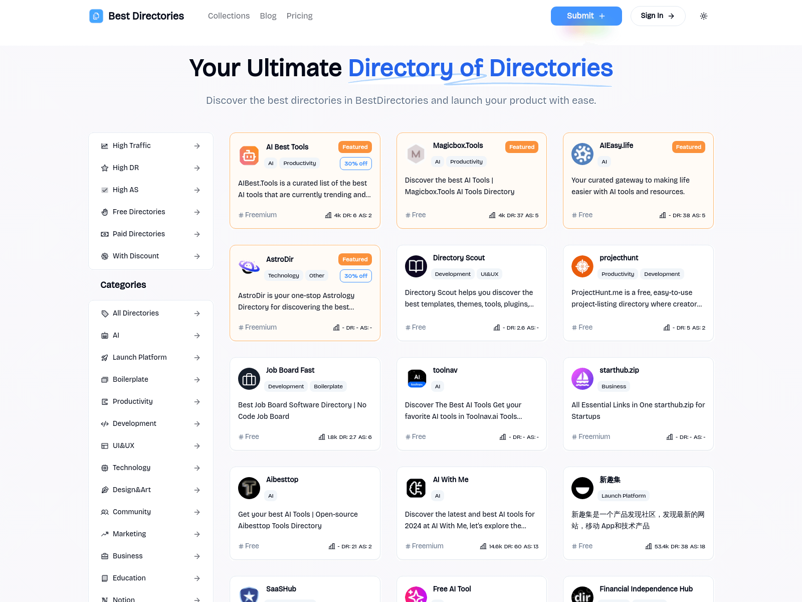 BestDirectories.org: A directory of online directories, categorized and reviewed for easy web navigation.
