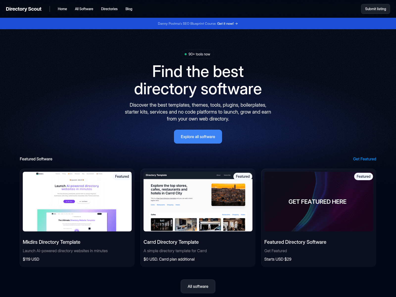 Directory Scout helps discover website directory software, templates, themes, and tools for launching and growing online directories.
