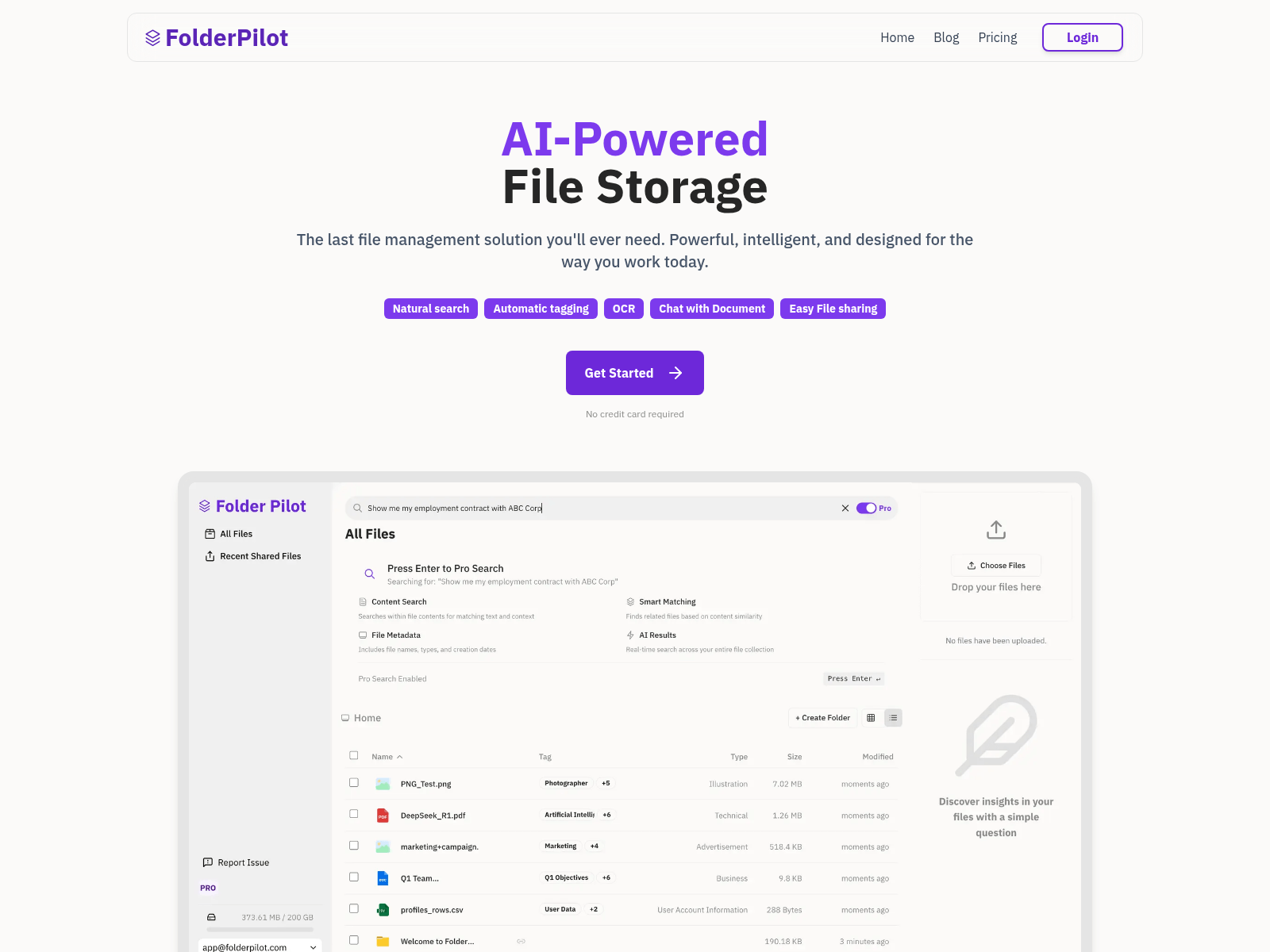 FolderPilot: AI-powered document intelligence platform for chat-based file interaction, analysis, and management.
