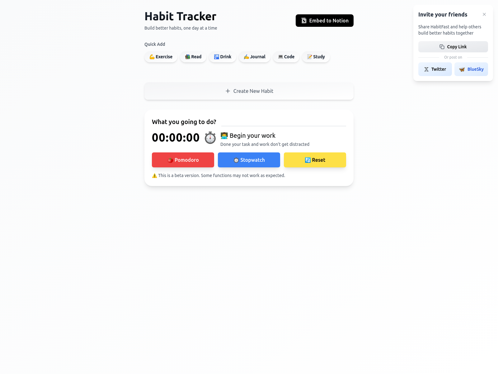 HabitFast: A free, ad-free, simple habit tracker.
