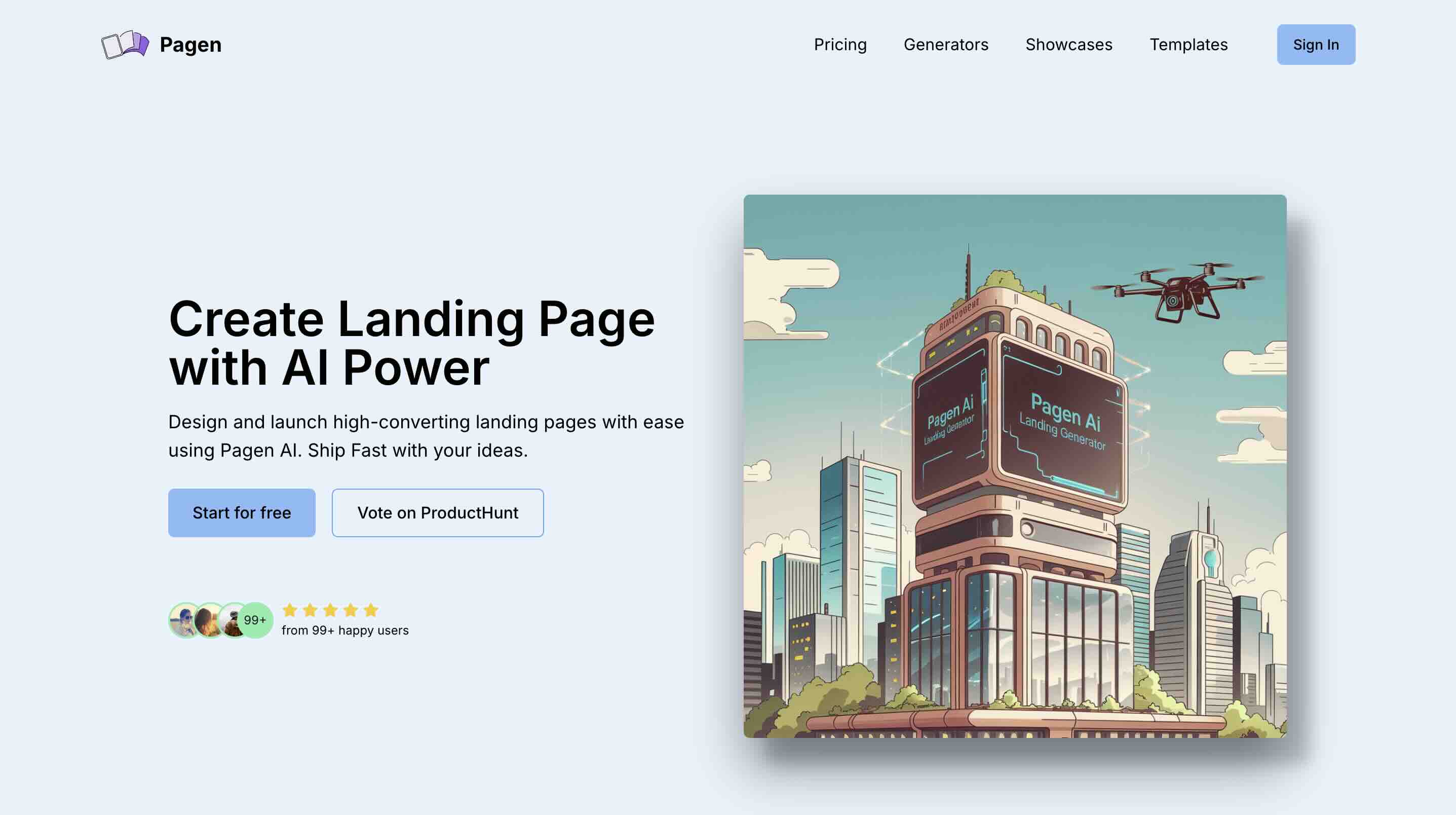 Design and launch high-converting landing pages with ease using Pagen AI.