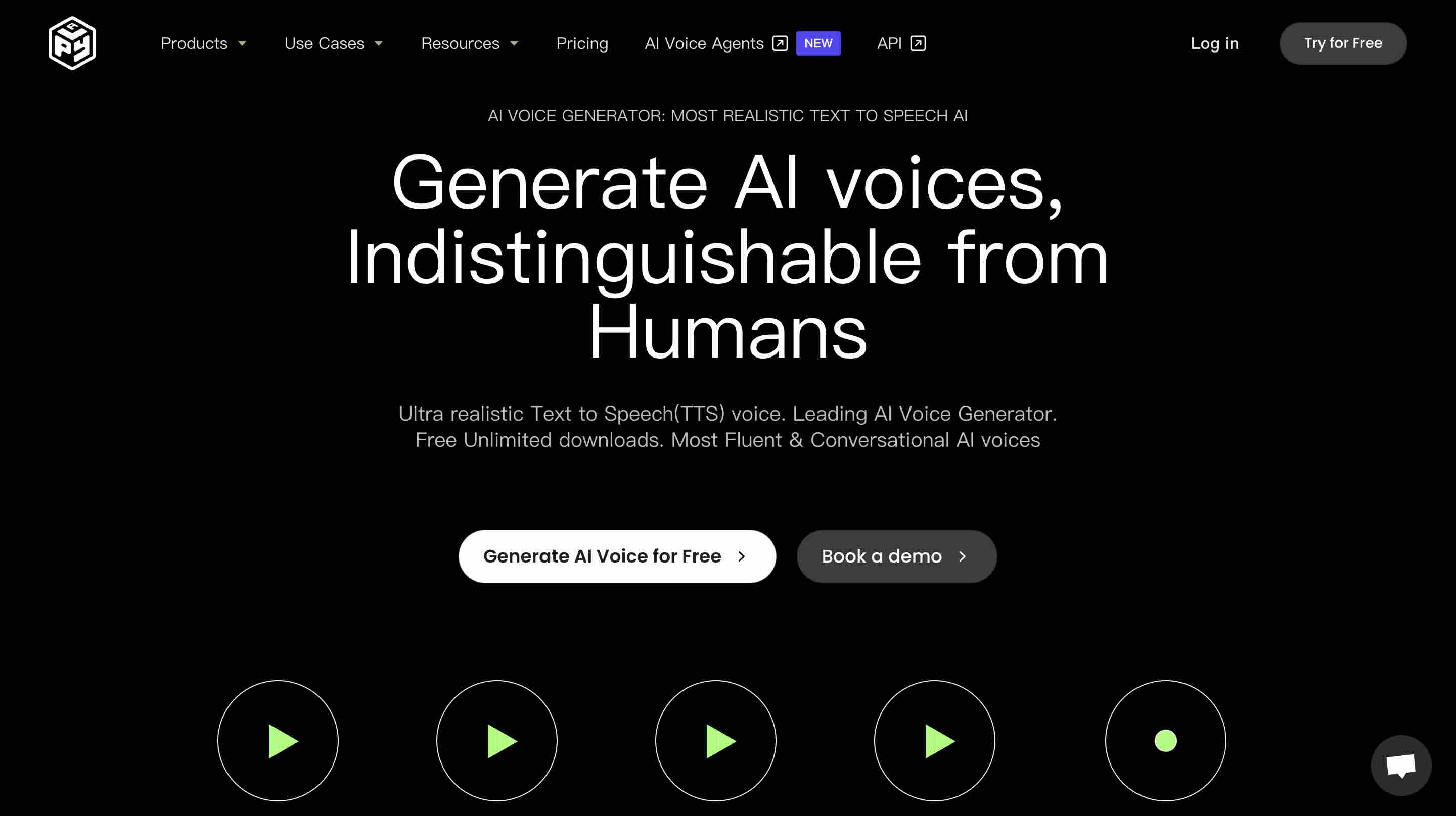 Generate AI voices, indistinguishable from Humans.