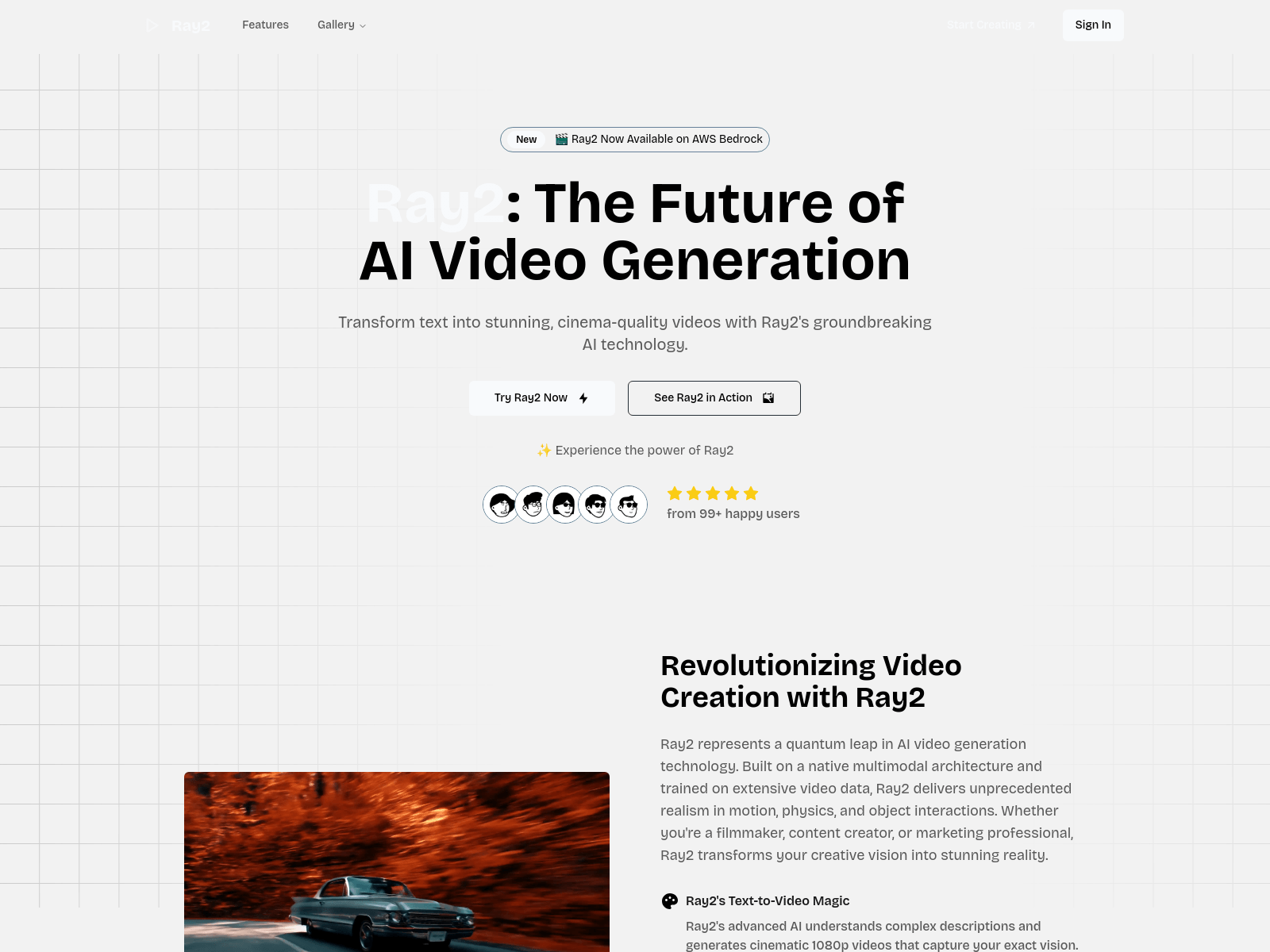 Ray2: AI-powered video generation from text, creating professional-quality videos with advanced technology.
