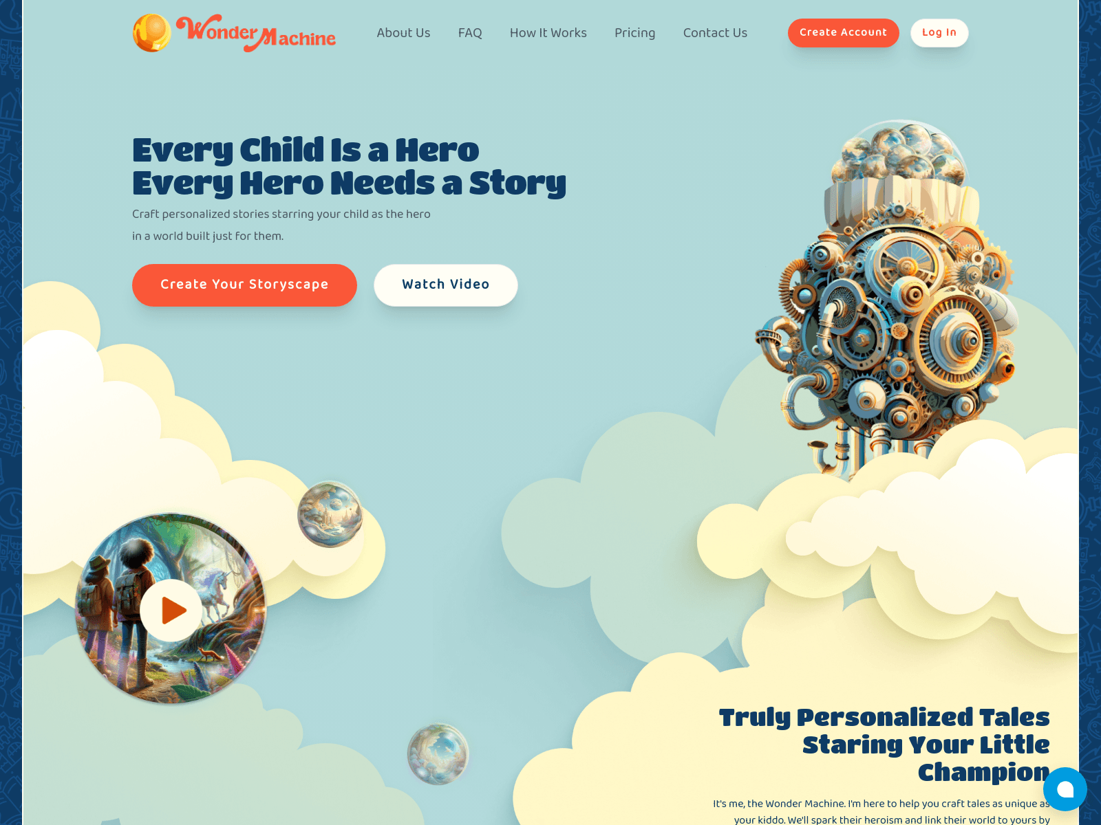 Wonder Machine creates personalized children's stories, making each child the hero.
