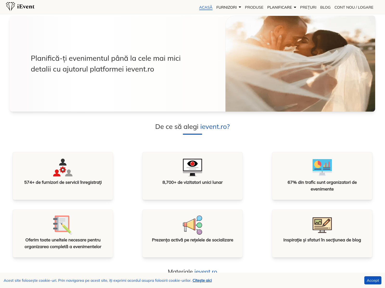 Here's a summary of the provided website source code in under 20 words:

iEvent.ro helps plan events in Romania, offering vendor listings, planning tools, and a blog.
