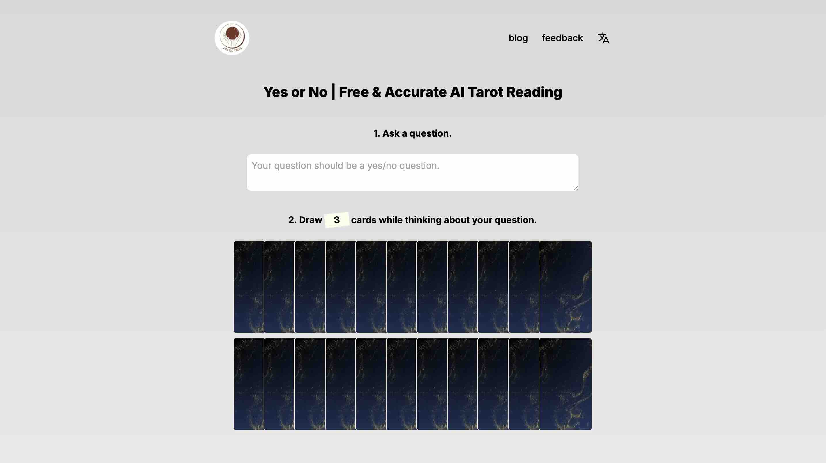 Instant and accurate yes or no tarot reading tool.